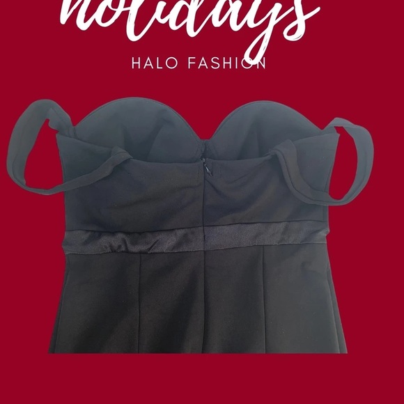 Velvet Princess Square Neck Evening Dress - Picture 4 of 5